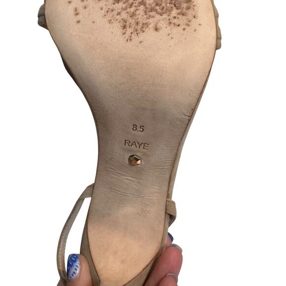 Raye Jude Suede Slingback Heel in Tan Open Toe Stiletto 8.5 Minimal Revolve - Picture 8 of 10